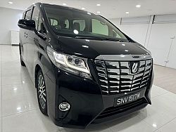 Toyota Alphard 2.5 CVT Sunroof Elegance 2015 Black Rear DVD