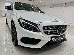 Mercedes Benz C200 AMG LINE LED Sunroof White 2015