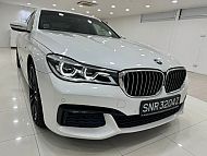 BMW 740LI M Sport Sunroof LED NAV HUD 2016 White Rear Screen