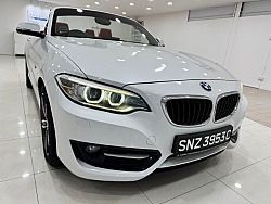 BMW 220I Convertible HID NAV 2015 White Push Start