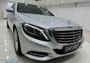 Mercedes Benz S400L R19 LED 2015 Silver Rear Entertainment 