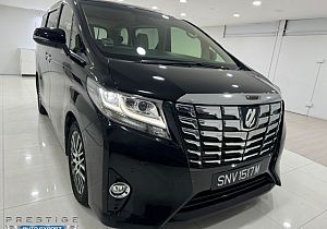 Toyota Alphard 2.5 CVT Sunroof Elegance 2015 Black Rear DVD
