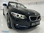 BMW 220I Convertible HID NAV 2015 Black Push Start 
